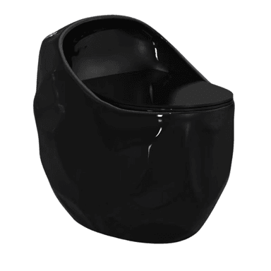INODORO ONE PIECE OVALADO NEGRO ROCOSO GAIA - 1