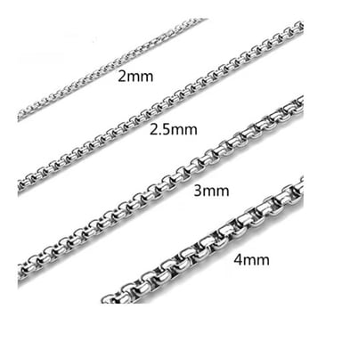 CADENA DE ACERO INOX PARA HOMBRE Y MUJER 60 CM X 2 MM - 2