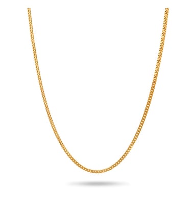 CADENA DE ACERO INOXIDABLE DORADO 60 CM X 2 MM - 2