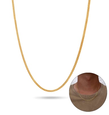 CADENA DE ACERO INOX DORADO UNISEX EXCLUSIVO 2 MM - 3