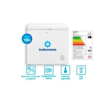 CONGELADORA INDURAMA CI-220BL 198 LT DEFROST BLANCO - 2
