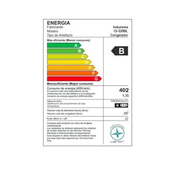 CONGELADORA INDURAMA CI-320BL 297 L DEFROST BLANCO - 6