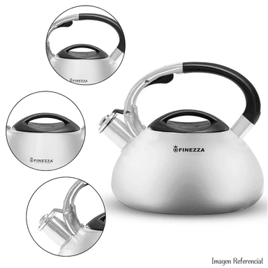 TETERA FINEZZA FF-T0055-IN ACERO INOXIDABLE NEGRO 3 L - 2