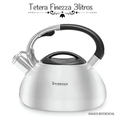 TETERA FINEZZA FF-T0055-IN ACERO INOXIDABLE NEGRO 3 L - 3