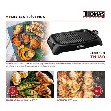 PARRILLA ELÉCTRICA THOMAS TH210 2000W - 5