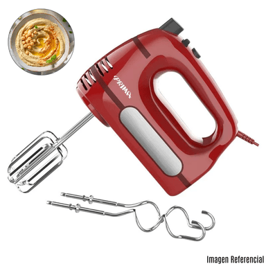 BATIDORA DE MANO PRIMA 400 WATTS HM 9105R ROJO - 3