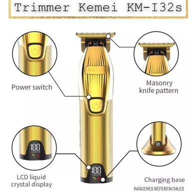 TRIMMER KEMEI CON BASE DORADO-KM-I32S - 3
