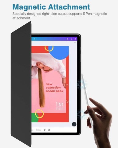 CASE GALAXY TAB S7 PLUS T970 MOKO BOOK COVER + PEN HOLDER - 5
