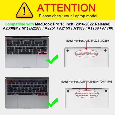 CASE FINTIE HARDSHELL PARA MACBOOK PRO 13 2019 A1989 A2159 - 6