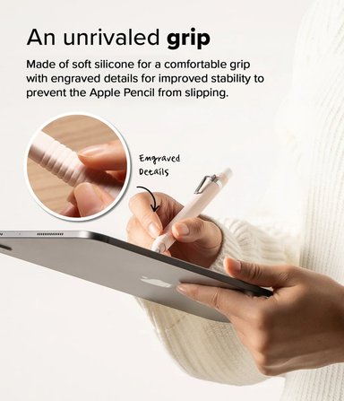 CASE RINGKE SILICONE PARA APPLE PENCIL PRO | ROSA ARENA - 2