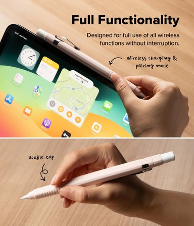 CASE RINGKE SILICONE PARA APPLE PENCIL PRO | ROSA ARENA - 6