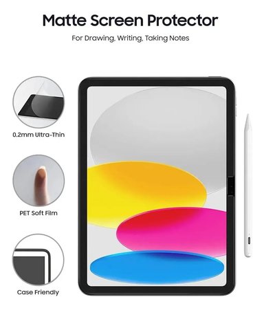 MICA MATE TIPO PAPEL BENKS PARA IPAD AIR 13 M4 CHIP (2026) A3461 A3462 A3464 - 3