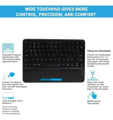 TECLADO PORTÁTIL TOUCHPAD PARA IPAD AIR 13 M4 CHIP (2026) A3461 A3462 A3464 - 5