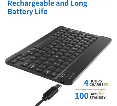 TECLADO PORTÁTIL BLUETOOTH PARA IPAD AIR 11 M4 CHIP (2026) A3459 A3460 A3463 - 3