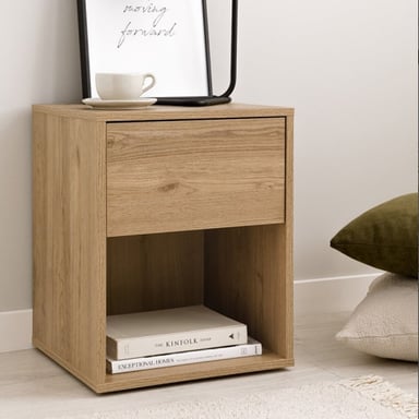 COMBO MESA NOCHE ALIMUEBLESJYL IRIS 1 CAJÓN 53×42 ROBLE - 3