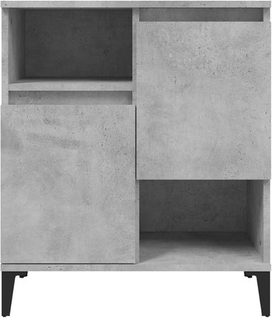APARADOR ALIMUEBLESJYL GEMA 2 PIEZAS MODERNO 4 PUERTAS GRIS CEMENTO 70X60 CM - 6