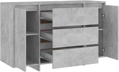 APARADOR ALIMUEBLESJYL DENIS 3 CAJONES 2 PUERTAS CEMENTO 75X120 CM - 5