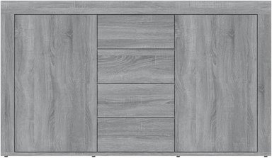 APARADOR ALIMUEBLESJYL NAVID MODERNO MELAMINA GRIS CEMENTO 4 CAJONES 2 PUERTAS - 4
