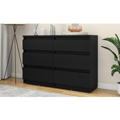 CÓMODA SAFER MODERNA COLOR NEGRO IDEAL PARA SALÓN, DORMITORIO 75X100 - 3