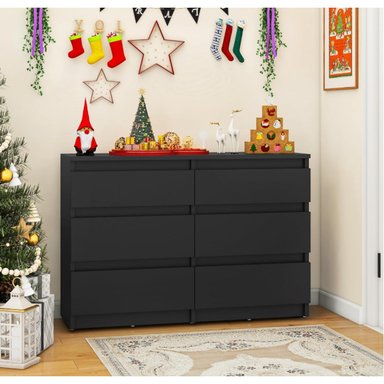 CÓMODA SAFER MODERNA COLOR NEGRO IDEAL PARA SALÓN, DORMITORIO 75X100 - 4