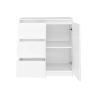 CÓMODA MARCIA CON 3 CAJONES 1 PUERTAS COLOR BLANCO 75X80CM - 3
