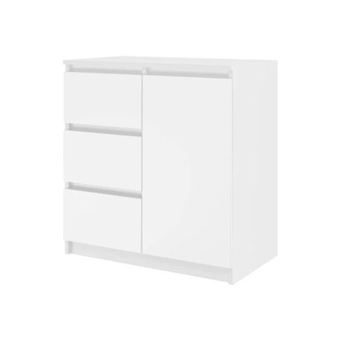 CÓMODA MARCIA CON 3 CAJONES 1 PUERTAS COLOR BLANCO 75X80CM - 4