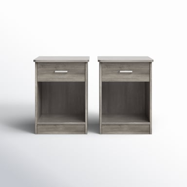 COMBO MESA DE NOCHE ADILA GRIS 60X45CM - 2