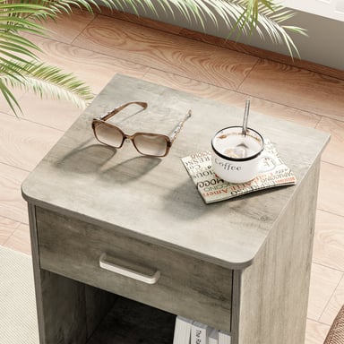 COMBO MESA DE NOCHE ADILA GRIS 60X45CM - 4