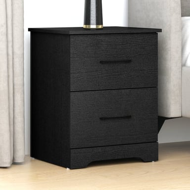 MESA DE NOCHE GUNEY 2 CAJONES NEGRO - 2