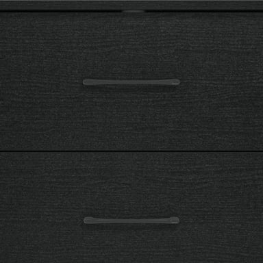 MESA DE NOCHE GUNEY 2 CAJONES NEGRO - 3