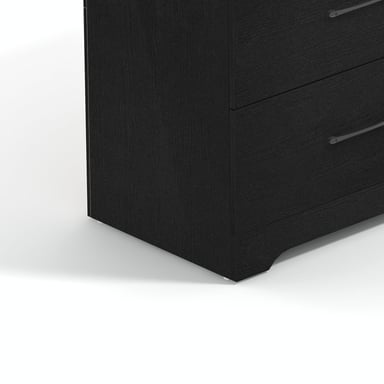 MESA DE NOCHE GUNEY 2 CAJONES NEGRO - 4