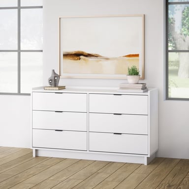 CÓMODA + VELADOR ARED 3 CAJONES COLOR BLANCO 120X74CM - 4