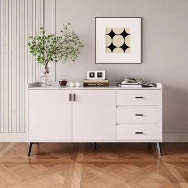 APARADOR YELSI 3 CAJONES 2 PUERTAS BLANCO 150CM - 1