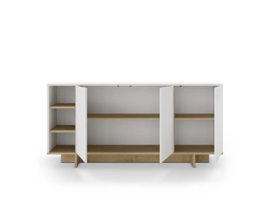 APARADOR YORK 3 PUERTAS 3 ESTANTES BLANCO 170CM - 7