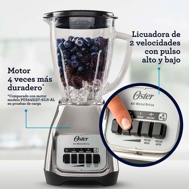 LICUADORA OSTER BLSTKAG-NPB-053 BLSTKAGNPB 2 VELOCIDADES MÁS PULSO - 2