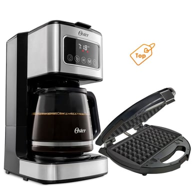 CAFETERA OSTER PROGRAMABLE 12 TAZAS MAS SANGUCHERA Y WAFLERA - 1