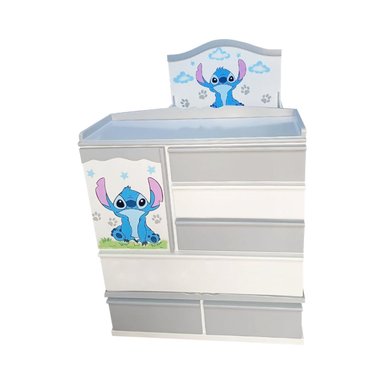 CAMA CUNA PLAZA Y MEDIA CON COMODA DESMONTABLE GRIS CON BLANCO - 3