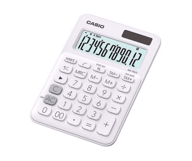 CALCULADORA CASIO DE ESCRITORIO COLOR BLANCO MS-20UC-WE - 1
