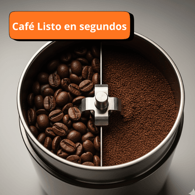 MOLINO DE CAFE| MUELE GRANOS, SEMILLAS Y ESPECIAS AL INSTANTE-ACERO INOXIDABLE - 2