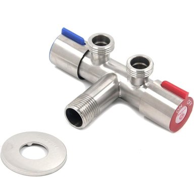 DUCHA BIDE APACHE ACERO INOXIDABLE SATINADO SET COMPLETO CON VALVULA DOBLE CONEXION STANDARD - 5