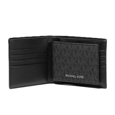 BILLETERA MICHAEL KORS HOMBRE COOPER LOGO BILLFOLD NEGRO MONOGRAMA MK - 2