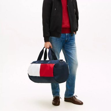 BOLSO DEPORTIVO TOMMY HILFIGER COLORBLOCK FLAG LOGO DUFFLE BAG AZUL ROJO HOMBRE - 5
