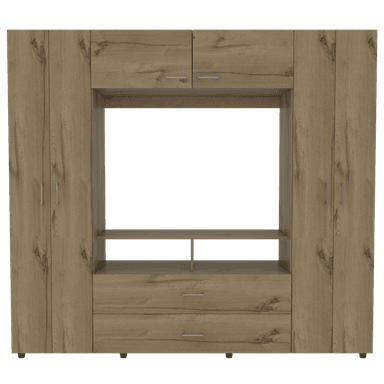 CLOSET TUHOME MANILAZ-200 MANILA Z-200 TV46 DUNA 6 PUERTAS 2 CAJONES ARENA BLANCO - 2