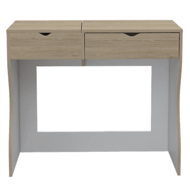 MUEBLE TOCADOR TUHOME PERLA 90 ROVERE 2 CAJONES BLANCO - 4