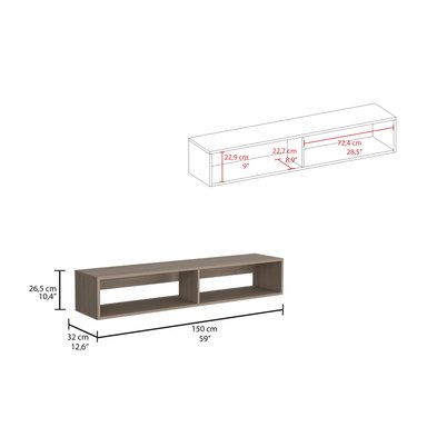 RACK R-150 FLOTANTE TV70' BARDOLINO - 6