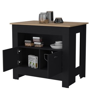 ISLA DE COCINA TUHOME ARLET 3 REPISAS WENGUE / MACADAMIA - 2