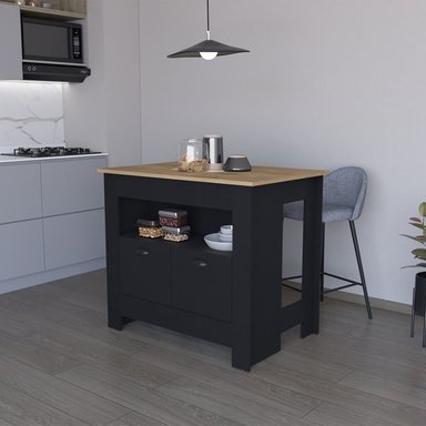 ISLA DE COCINA TUHOME ARLET 3 REPISAS WENGUE / MACADAMIA - 5