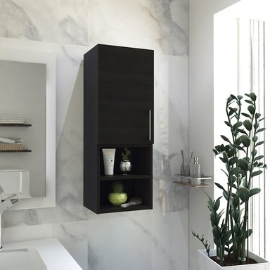 MUEBLE AUXILIAR DE BAÑO BARCELONA 1 PUERTA - WENGUE - 3