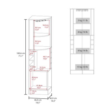 SET TUHOME BEIJING BAR ESQUINERO KAVA + RACK EXTENSIBLE TV40 + MESA DE CENTRO ROVERE - 7