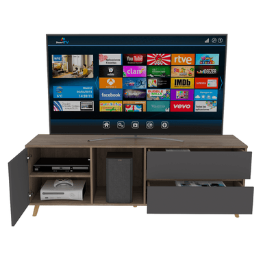 RACK TV 65' SALEM MIEL Y PLOMO - 4
